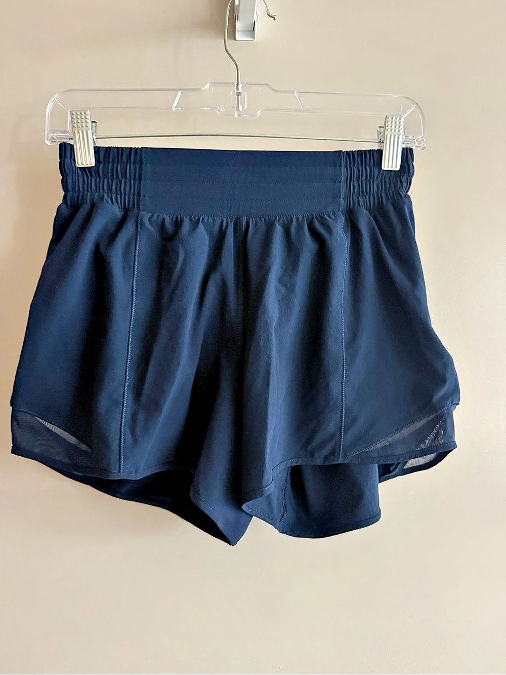 lululemon Hotty Hot High-Rise Short 4" Athletic Shorts, Blue, Size 4